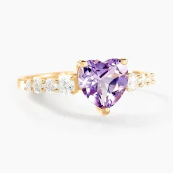 Sale Histoire d'Or Bague Fany Or Jaune Améthyste Oxyde De Zirconium or jaune améthyste violet