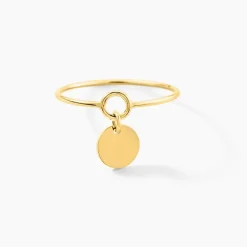 Outlet Histoire d'Or Bague Finesse Acier Jaune