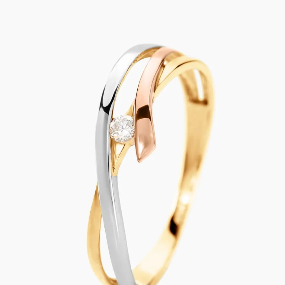 Outlet Histoire d'Or Bague Giusta Or Tricolore Diamant