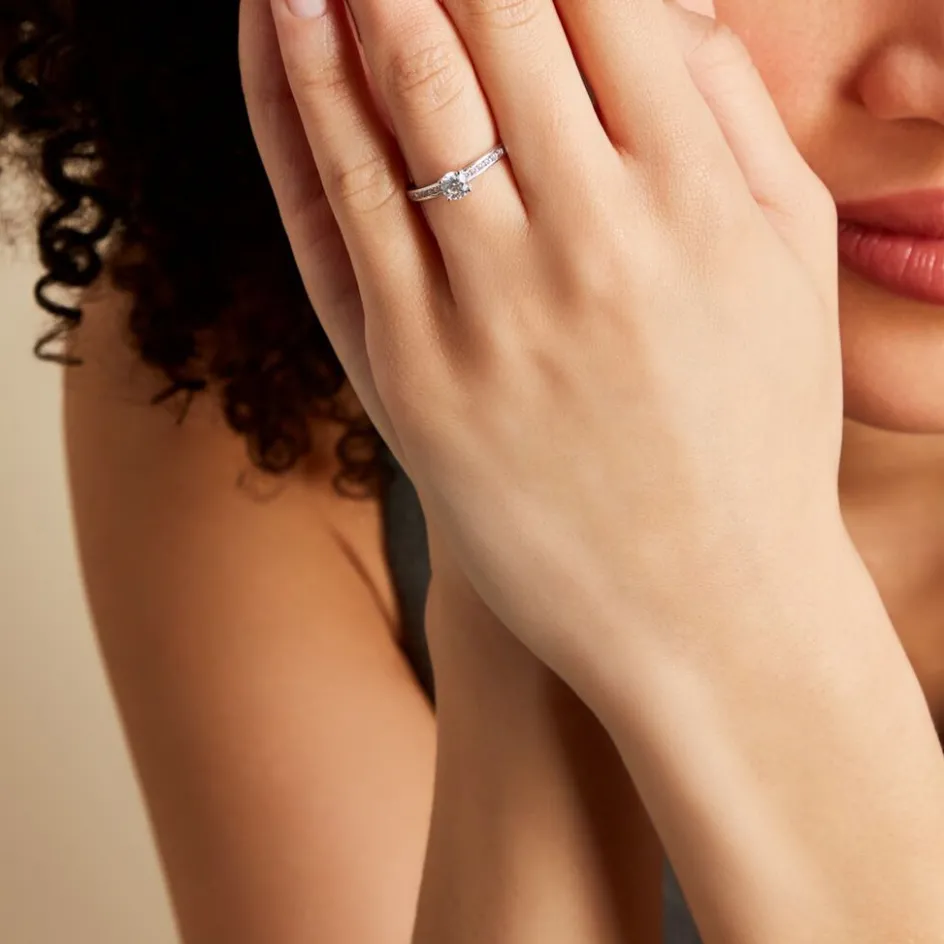 Sale Histoire d'Or Bague Harem or blanc oxyde