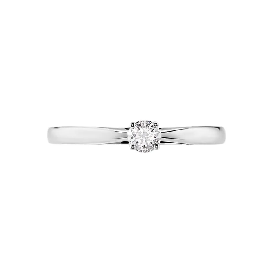 Outlet Histoire d'Or Bague Iris Platine Blanc Diamant