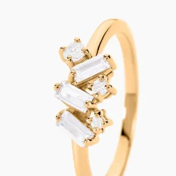 Outlet Histoire d'Or Bague Jardins D'hiver Plaqué Or Jaune Oxyde De Zirconium