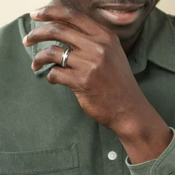 JOURDAN Bague Jonc Maewen Acier Blanc* Bagues|Bagues Sans Pierre