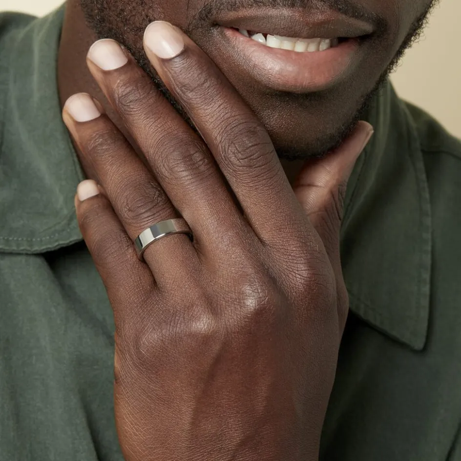 Clearance JOURDAN Bague Ahou Acier Blanc Diamant