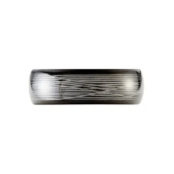 JOURDAN Bague Homme Liorin Acier Bicolore Noir Et Blanc Tungstene* Bagues|Bagues Fantaisie