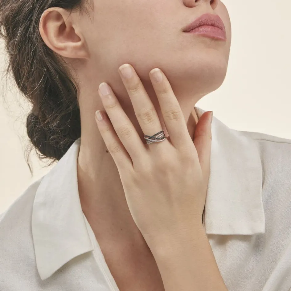 Best Histoire d'Or Bague Julianne Or Blanc Diamant