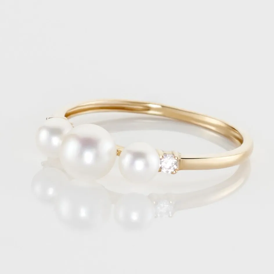 Sale Histoire d'Or Bague Jwan Or Jaune Perle De Culture