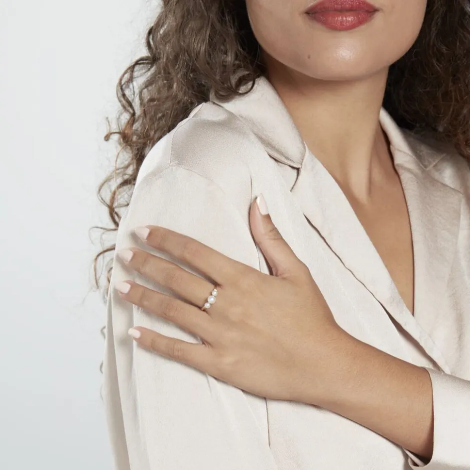 Sale Histoire d'Or Bague Jwan Or Jaune Perle De Culture