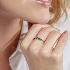 Histoire d'Or Bague Karrie Argent Blanc Oxyde De Zirconium argent blanc oxyde bleu