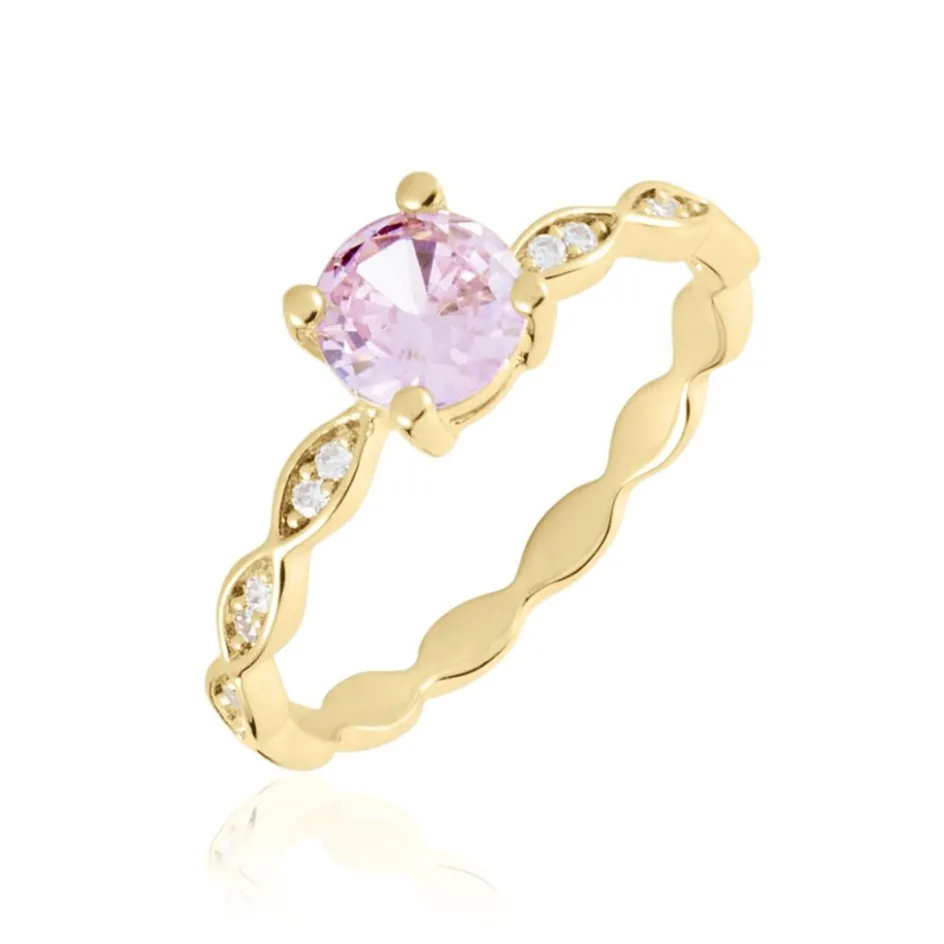Best Histoire d'Or Bague Kurt Plaqué Or Jaune Oxyde De Zirconium plaqué or jaune oxyde rose
