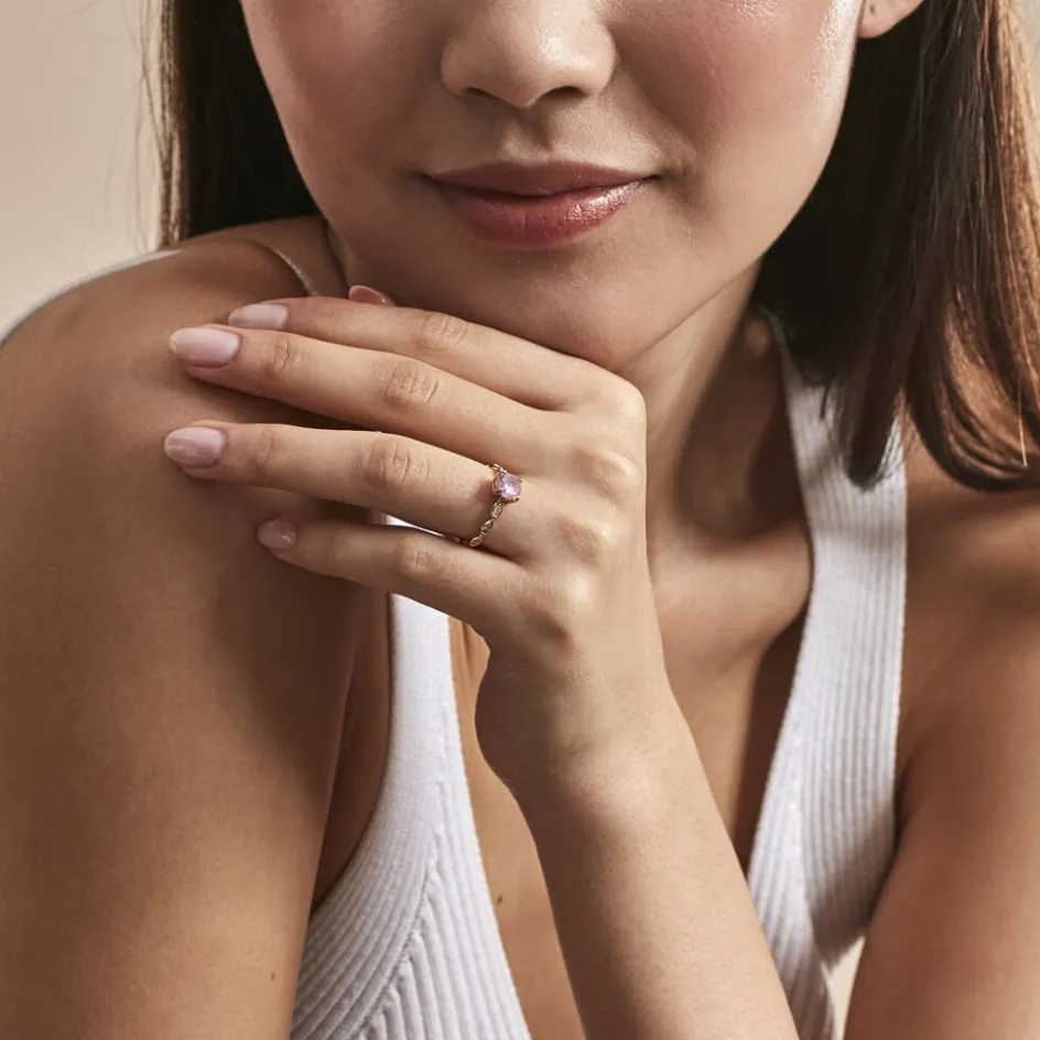 Best Histoire d'Or Bague Kurt Plaqué Or Jaune Oxyde De Zirconium plaqué or jaune oxyde rose