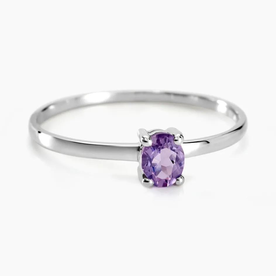 Clearance Histoire d'Or Bague Lily Or Blanc Amethyste or blanc amethyste violette