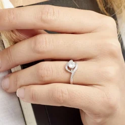 Sale Histoire d'Or Bague Lines Argent Blanc Oxyde De Zirconium