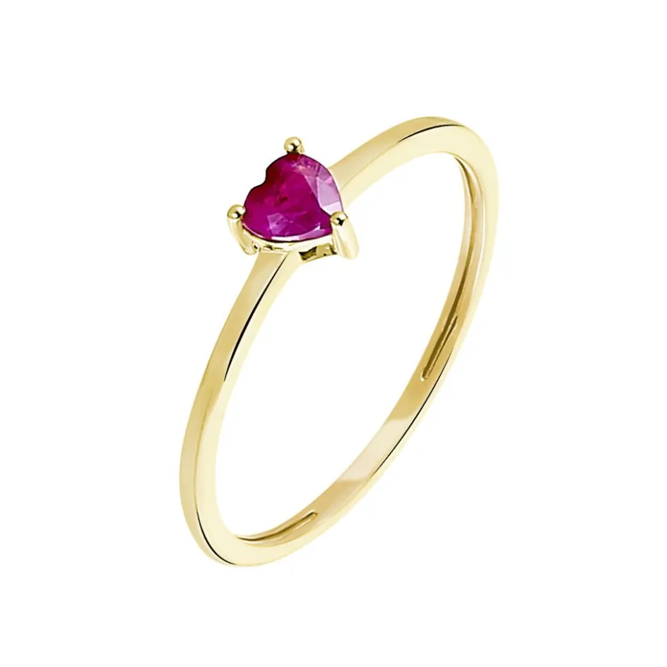 Histoire d'Or Bague Lissounia or jaune rubis