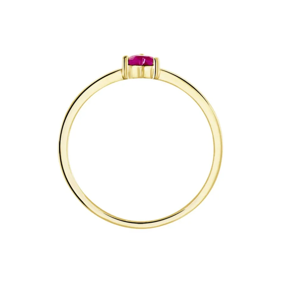 Histoire d'Or Bague Lissounia or jaune rubis