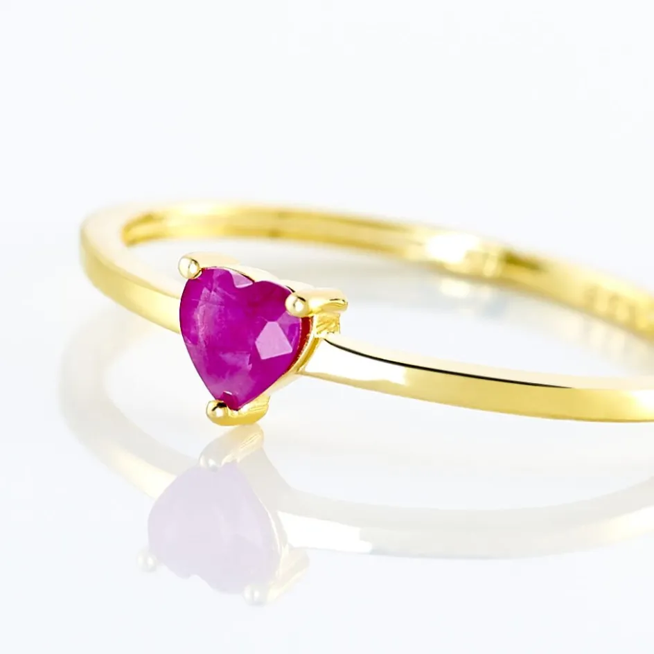 Histoire d'Or Bague Lissounia or jaune rubis