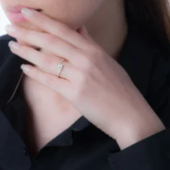 Sale Histoire d'Or Bague Loriane Or Rose Emeraude Et Diamant