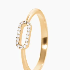 Best Histoire d'Or Bague Lueur Plaqué Or Jaune Oxyde De Zirconium