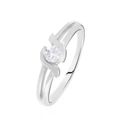 Sale Histoire d'Or Bague Lyse Argent Blanc Oxyde De Zirconium