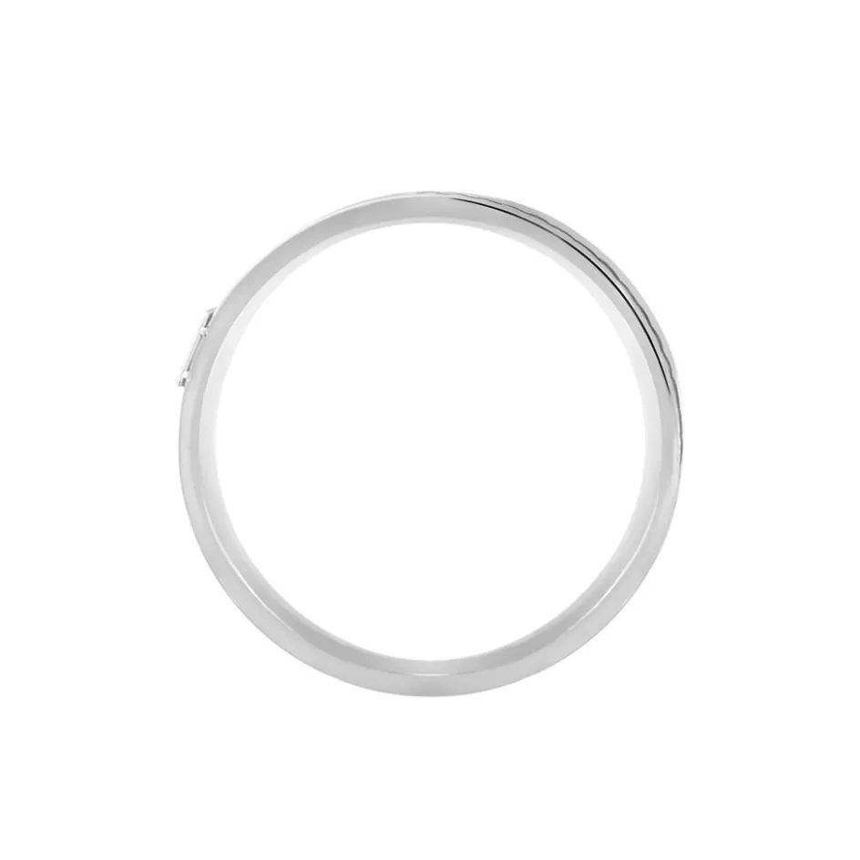 JOURDAN Bague Madine Acier Blanc Diamant