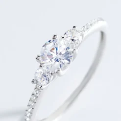 Online Histoire d'Or Bague Mallory Argent Blanc Oxyde De Zirconium