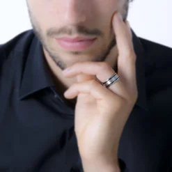 Best JOURDAN Bague Margalith Acier Blanc