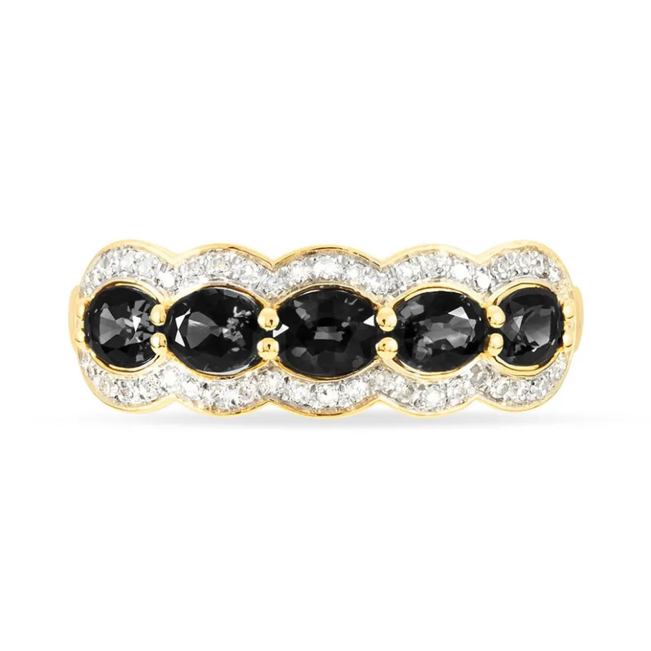 Outlet Histoire d'Or Bague Margaux Or Jaune Onyx Et Diamant