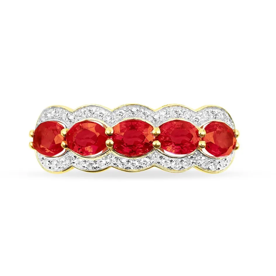 Outlet Histoire d'Or Bague Margaux Et Diamant or jaune rubis