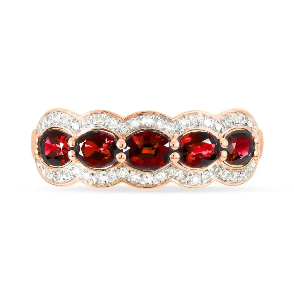 Best Histoire d'Or Bague Margaux Or Rose Grenat Et Diamant