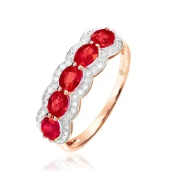 Sale Histoire d'Or Bague Margaux Et Diamant or rose rubis