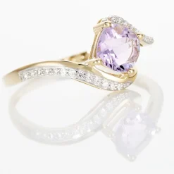 Histoire d'Or Bague Maria-serena Or Jaune Amethyste Et Oxyde De Zirconium* Bagues|Bagues Avec Pierre