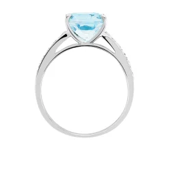 Histoire d'Or Bague Marie-camille Or Blanc Topaze Et Oxyde De Zirconium* Bagues|Bagues Avec Pierre