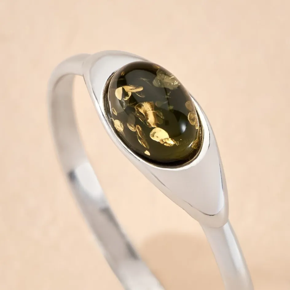 Outlet Histoire d'Or Bague Marquita Argent Blanc Ambre argent blanc ambre vert