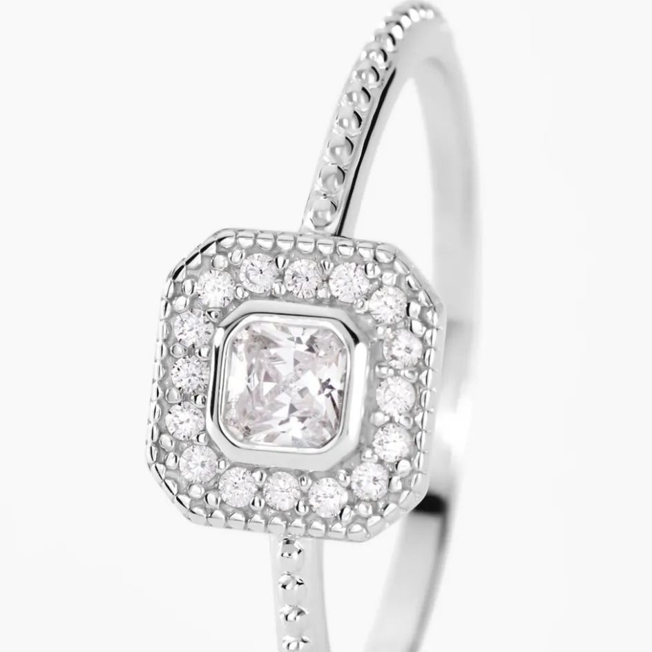 Outlet Histoire d'Or Bague Micarla Argent Blanc Oxyde De Zirconium