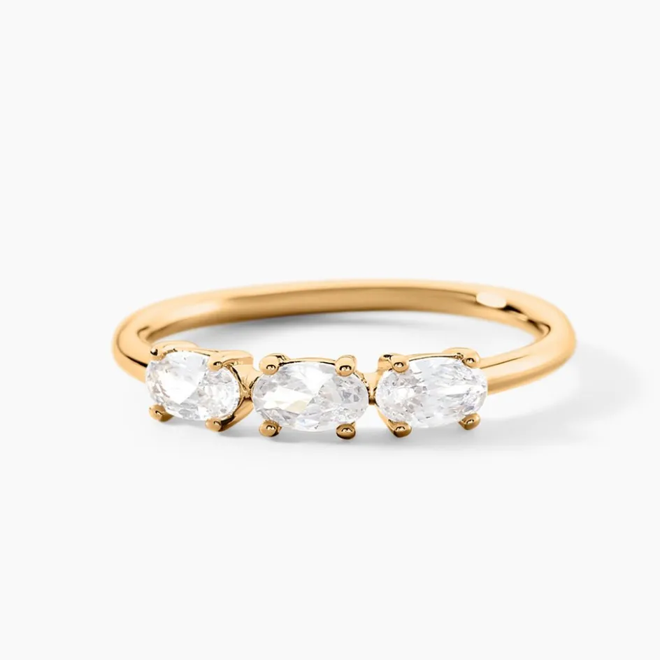 Outlet Histoire d'Or Bague Milenna Plaque Or Jaune Oxyde De Zirconium