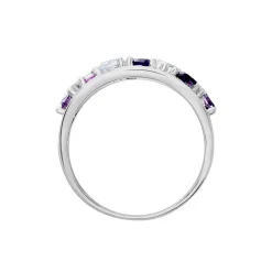 Discount Histoire d'Or Bague Multicolore Or Blanc Topaze Et Amethyste Et Saphir or blanc topaze bleue