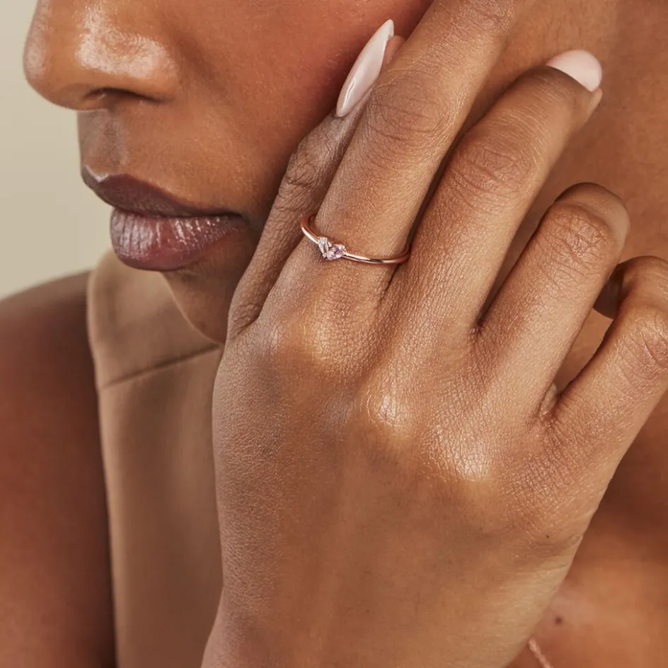 Hot Histoire d'Or Bague Myhalf Argent Rose Oxyde De Zirconium argent rose oxyde rose