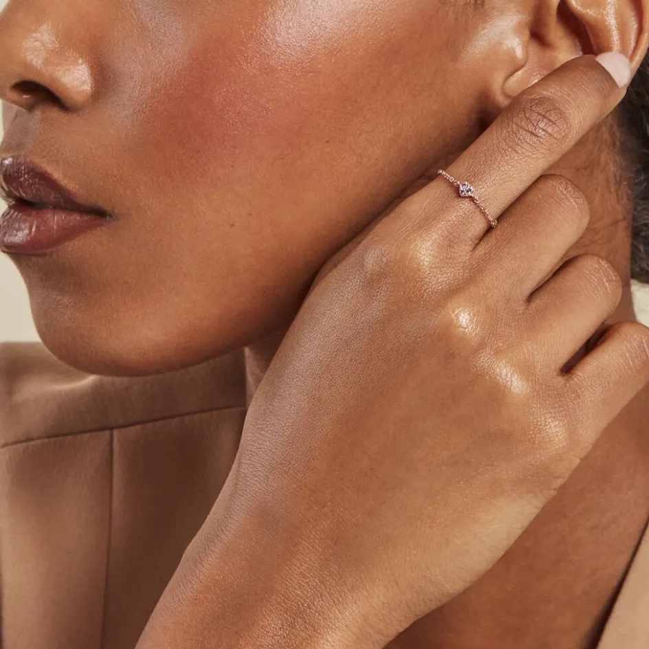 Outlet Histoire d'Or Bague Myhalf Argent Rose Oxyde De Zirconium argent rose oxyde fumé