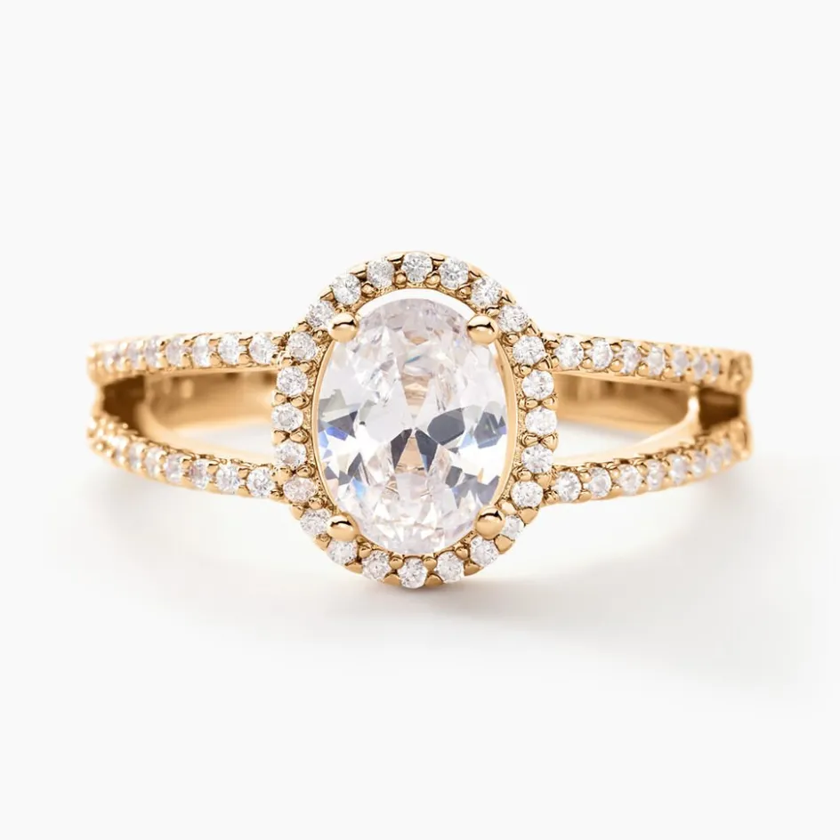 Clearance Histoire d'Or Bague Myriama Plaqué Or Jaune Oxyde De Zirconium