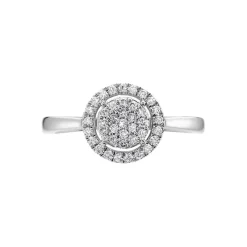 Clearance Histoire d'Or Bague Nawra Platine Blanc Diamant Synthétique