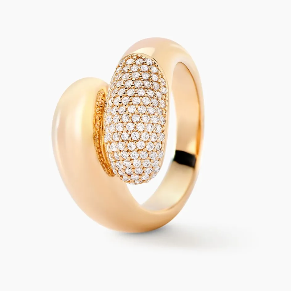 Outlet Histoire d'Or Bague Nelsie Plaqué Or Doré Oxyde De Zirconium