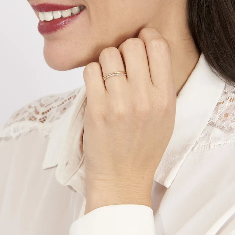 Online Histoire d'Or Bague Olena or jaune diamant