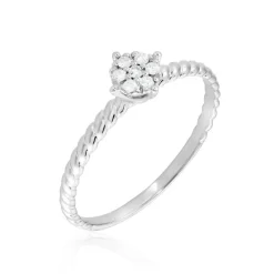 Clearance Histoire d'Or Bague Or Blanc Addie Diamants