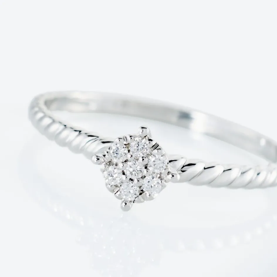 Clearance Histoire d'Or Bague Or Blanc Addie Diamants