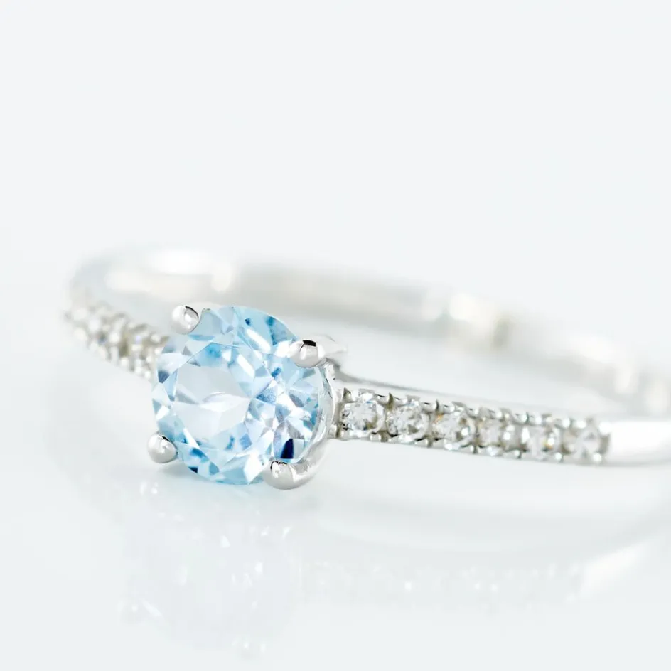 Histoire d'Or Bague Or Blanc Manon Topaze Oxydes De Zirconium* Bagues|Bagues Avec Pierre