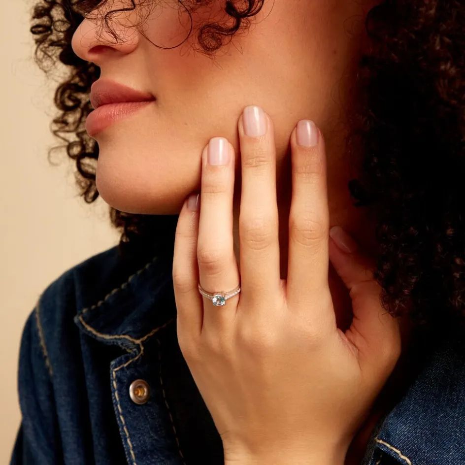 Histoire d'Or Bague Or Blanc Manon Topaze Oxydes De Zirconium* Bagues|Bagues Avec Pierre