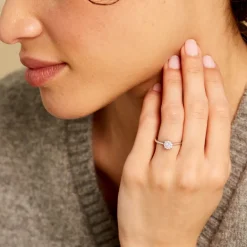 Outlet Histoire d'Or Bague Or Blanc Nori Oxyde De Zirconium