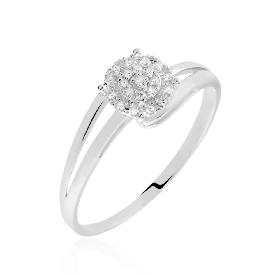 Clearance Histoire d'Or Bague Or Blanc Rosalane Diamants