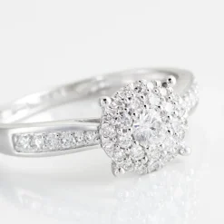 Outlet Histoire d'Or Bague Or Blanc Shirlene Diamant Synthetique