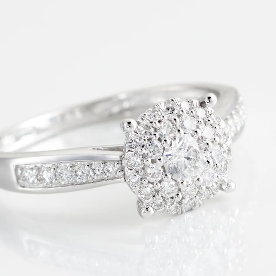 Outlet Histoire d'Or Bague Or Blanc Shirlene Diamant Synthetique